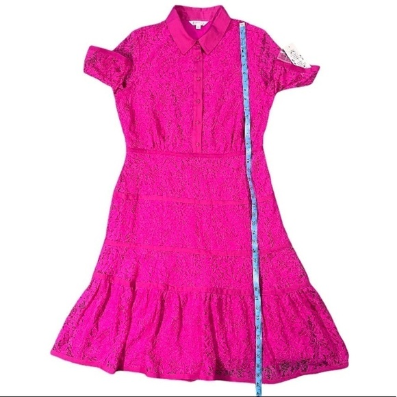 NWT Nanette Lepore Lace Collared Button Down Dress sz 8 - Picture 10 of 15